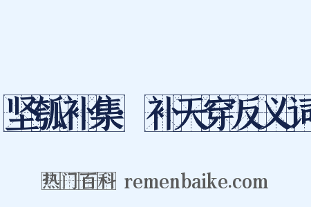 坚瓠补集·补天穿反义词是什么意思的图片